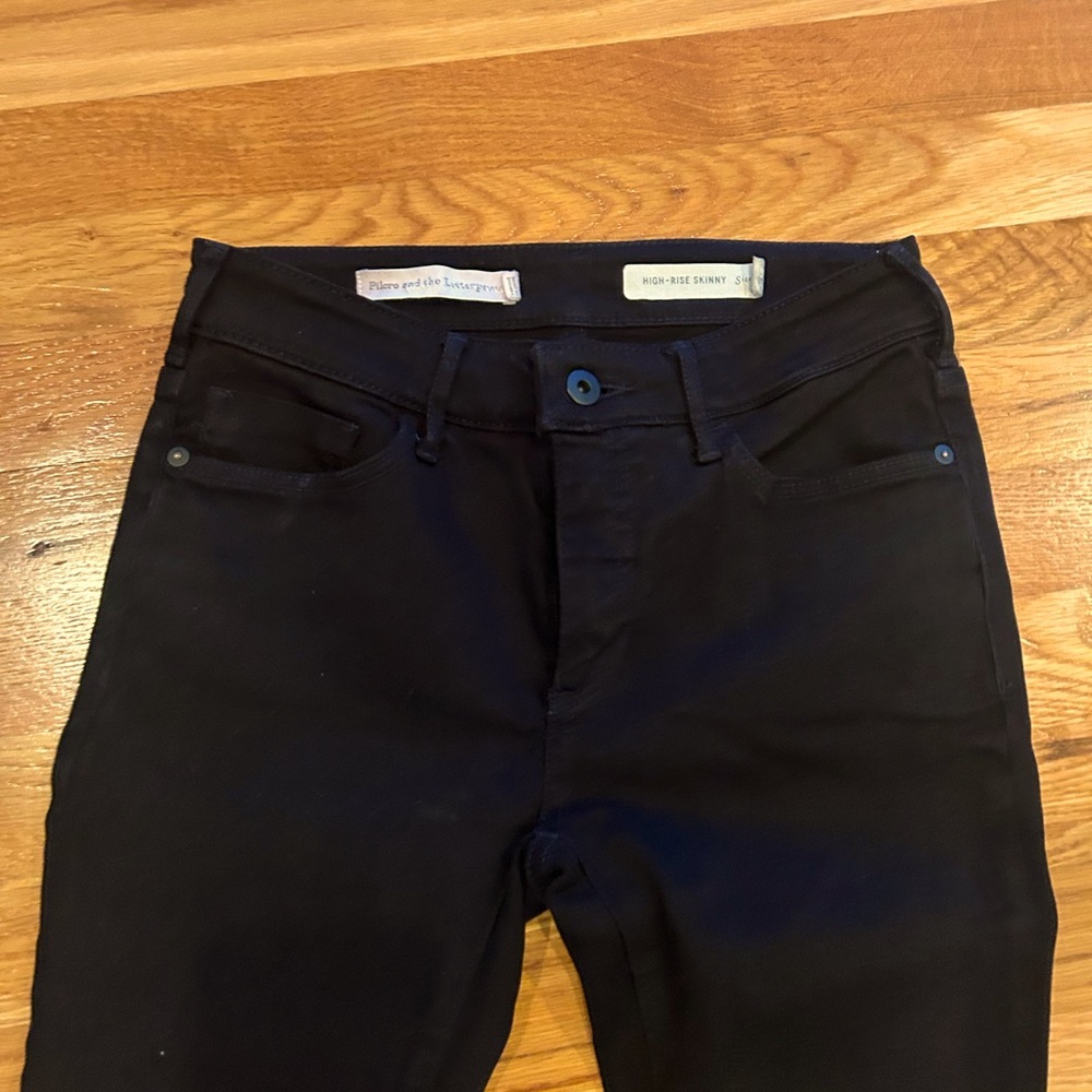 Pilcro and the Letterpress Black skinny jeans